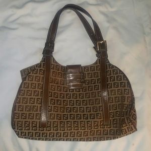 Vintage Fendi Shoulder Tote Bag